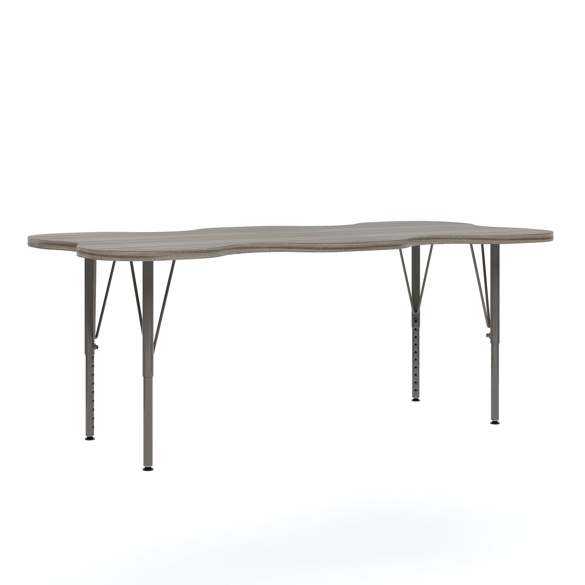 My Place Rectangular Table by Tot Mate – unspecified, 3/4" Thick Industrial Grade Wood With Laminate Surfacing, Shadow Elm Gray, Model TM9428
