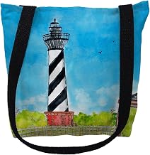 Betsy Drake TY1068S 13 x 13 in. Hatteras Lighthouse NC Small Tote Bag