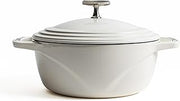 Lodge USA Enamel Dutch Oven 4.5 qt., White