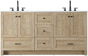 Elegant Kitchen and Bath 66" Double Bathroom Vanity in Mango Wood