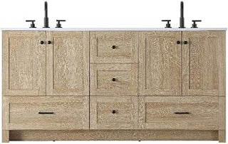 Elegant Kitchen and Bath 66" Double Bathroom Vanity in Mango Wood