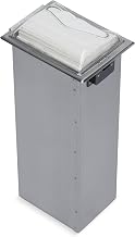 San Jamar H2005 Stainless Steel in-Counter Fullfold Control Napkin Dispenser, 750 Plus Capacity, 7" Width x 19-5/8" Height x 5-1/2" Depth, Clear/Satin Stainless