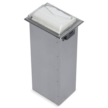 H2005 Stainless Steel in-Counter Fullfold Control Napkin Dispenser by San Jamar – Stainless Steel, Stainless, Model H2005CLSS