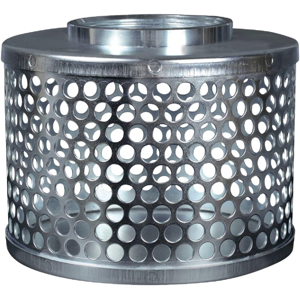 Round Hole Suction Strainers by Apache – 2" ID, Plated Steel, Silver, Model 70000504