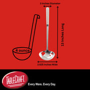 Holden Collection 4 oz. Buffet Soup Ladle Spoon by Tablecraft – Stainless Steel, Model 11633