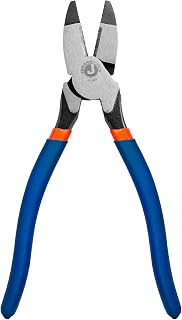 Jonard Tools JIC-683 Lineman’s Side Cut Pliers – Heat Treated Chrome Vanadium Steel, Induction-Hardened Cutting Edges, Knurled Jaws & Comfort Grip Handles (Color May Vary)