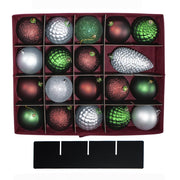 612 Vermont Ornament Storage Box, Holds 60 Ornaments of 4 Inches, Burgundy