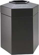 Commercial Zone Products PolyTec Series Hexagon Trash Can, Charcoal, 45 Gal. (737224)