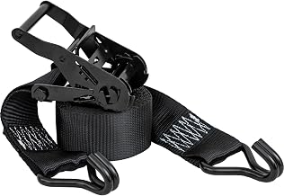 Buyers Products 1496505, 4 Piece Spreader Tie Down Kit with 4,400 lb Break Strength, Double J Hooks, Ratchet Handle, 120 in Polyester Straps, 1,466 lb W.L.L., Secure Fit for SaltDogg Hopper Spreaders