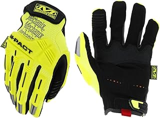Mechanix Wear Hi-Viz M-Pact Touchscreen Gloves Yellow Large