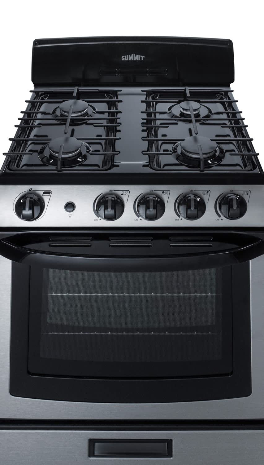 Summit 24" Gas Range by Summit Appliance – 2.9 cubic_feet, Alloy Steel, Stainless Steel, Model PRO247SS