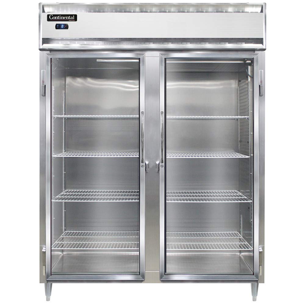 DL2FE-SS-GD Designer Line Extra-Wide Two Section Reach In Glass Door Freezer by Continental Refrigerator – Commercial Grade