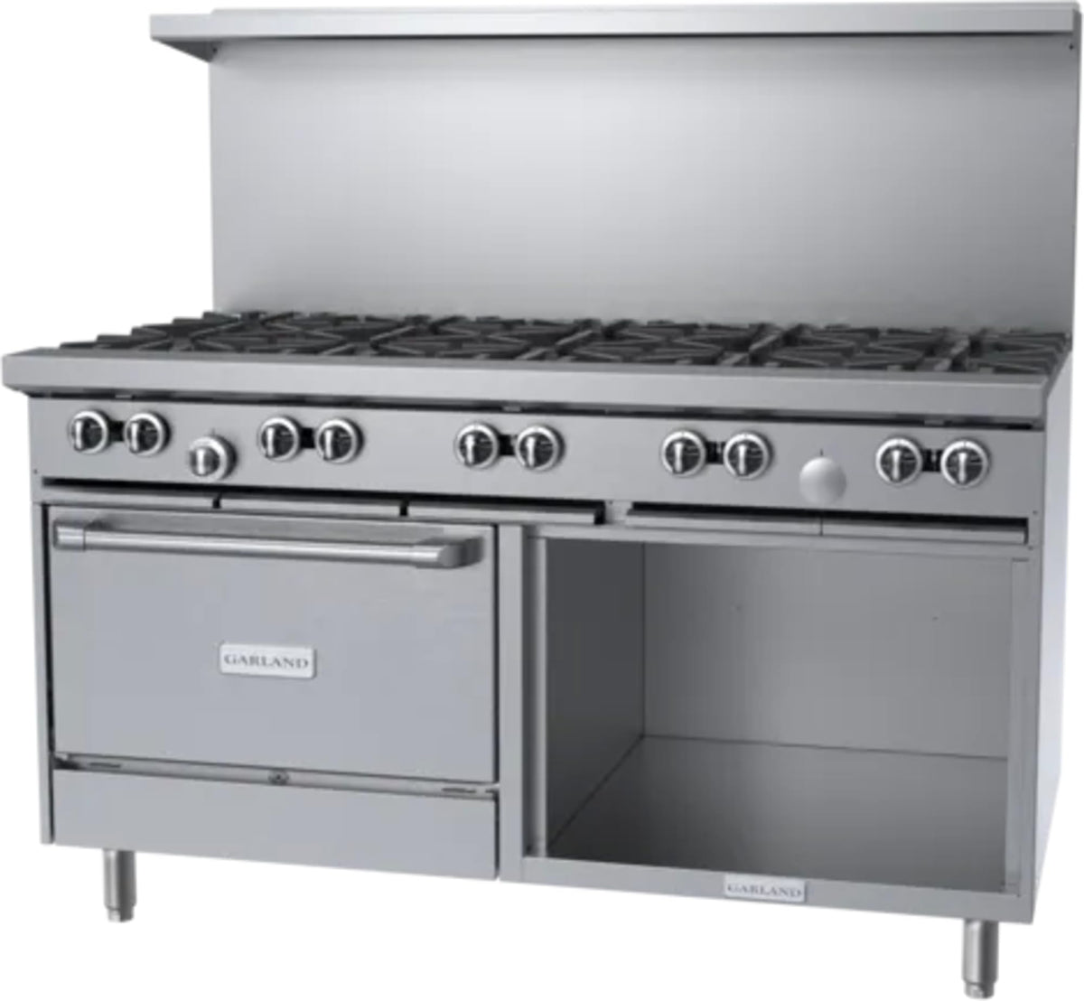 G Starfire Pro Series Gas Restaurant Range 60"W with (10) by Garland – Iron, Stainless-Steel, Model G60-10RS