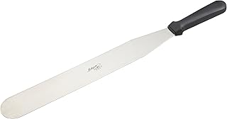Ateco Ultra Straight Spatula with 14-Inch Stainless Steel Blade, Plastic Handle, Dishwasher Safe,Black
