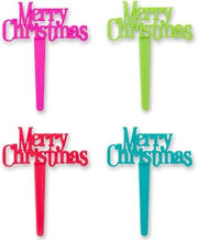 DecoPac Merry Christmas Cupcake Picks (12 Count)