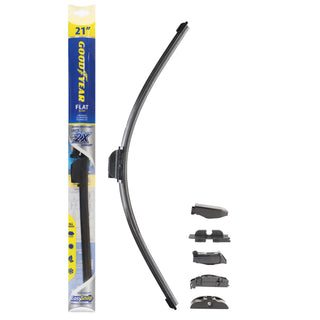 Universal Flat Wiper Blade 21 Inch Windshield Flat Blade Technology EasySnap Universal Connector Dual Synthetic Rubber Graphite Coating All Season Durable Long Lasting Performance