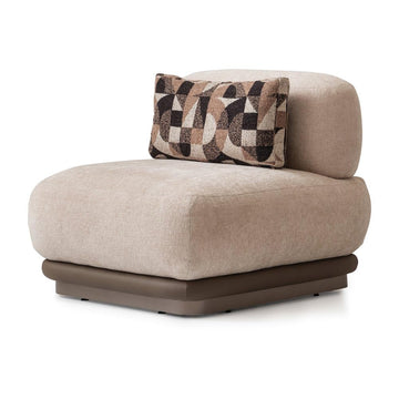 Bristol Point Brown Armless Chair by Michael Amini – Solid; Manufactured Wood, Saddle Brown, Model LFR-BSTL830-FWN-226