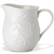 Opal Innocence Carved Creamer by Lenox – 14 Ounces, White Porcelain, White, Model 806660