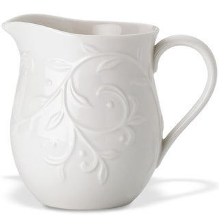 Opal Innocence Carved Creamer by Lenox – 14 Ounces, White Porcelain, White, Model 806660