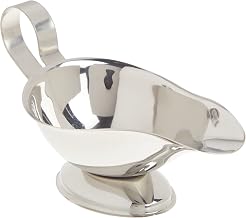 Winco 3 oz Stainless Steel Gravy Boat | Great for Gravy, Sauces, Dressings and Table Service