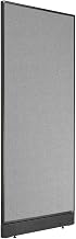Global Industrial 24-1/4"W x 64" H Non-Electric Office Partition Panel with Raceway, Gray