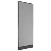 24-1/4"W x 64" H Office Partition Panel with Pass-Thru Cable by Global Industrial – Alloy Steel, Grey, Model 277661PGY