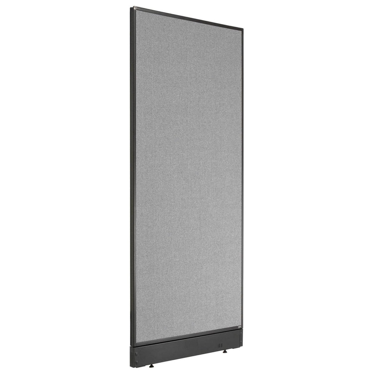 24-1/4"W x 64" H Office Partition Panel with Pass-Thru Cable by Global Industrial – Alloy Steel, Grey, Model 277661PGY