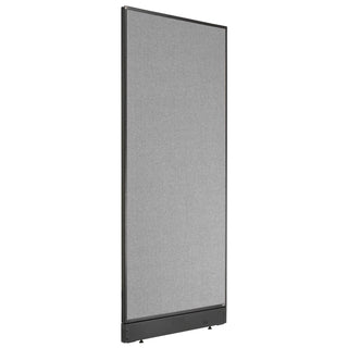 24-1/4"W x 64" H Office Partition Panel with Pass-Thru Cable by Global Industrial – Alloy Steel, Grey, Model 277661PGY