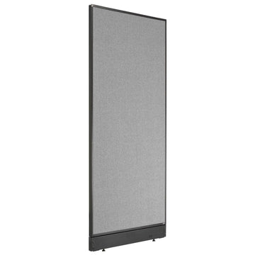24-1/4"W x 64" H Office Partition Panel with Pass-Thru Cable by Global Industrial – Alloy Steel, Grey, Model 277661PGY