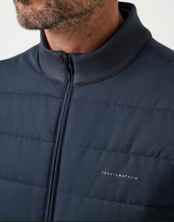 Mens Point Of Sail Vest Mood Indigo Small by TravisMathew – Small, Polyester Blend, Mood Indigo, Model A46644_4MIN_