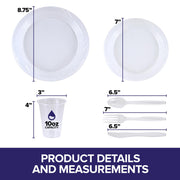 780 Piece Clear Plastic Dinnerware Set by Stock Your Home – 30 Pack Pack of 26, Plastic, Clear, Pack of 780, Model SYH-3685-QV-30CT