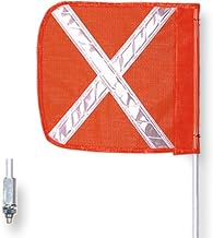 Checkers Heavy Duty Powered Threaded Hex 12" Orange with White X Warning