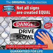 NMC Unrippable Vinyl / 12" X 18" / Black/White/Blue Signs
