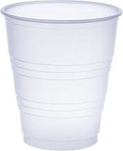 Dart Y5 5 oz Trans Ribbed Wall PS Cup (Case of 2500), 2.9"