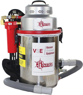 3.3 Gallon Air Backpack HEPA Vacuum by Novatek – 17"L x 18"W x 31"H, 3.3 gallons, Stainless Steel, Stainless, Model VA03ABK