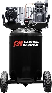 Campbell Hausfeld 30 Gallon Vertical Air Compressor, Dual Voltage, 135 PSI