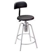 Polyurethane Shop Stool with Backrest Black by Global Industrial – Polyurethane, Black, Model A812TS