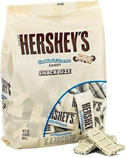 HERSHEY'S Cookies 'n' Creme Snack Size Bars, White Milk Chocolate Candy Bars, 31.9 Oz / 2 Pounds