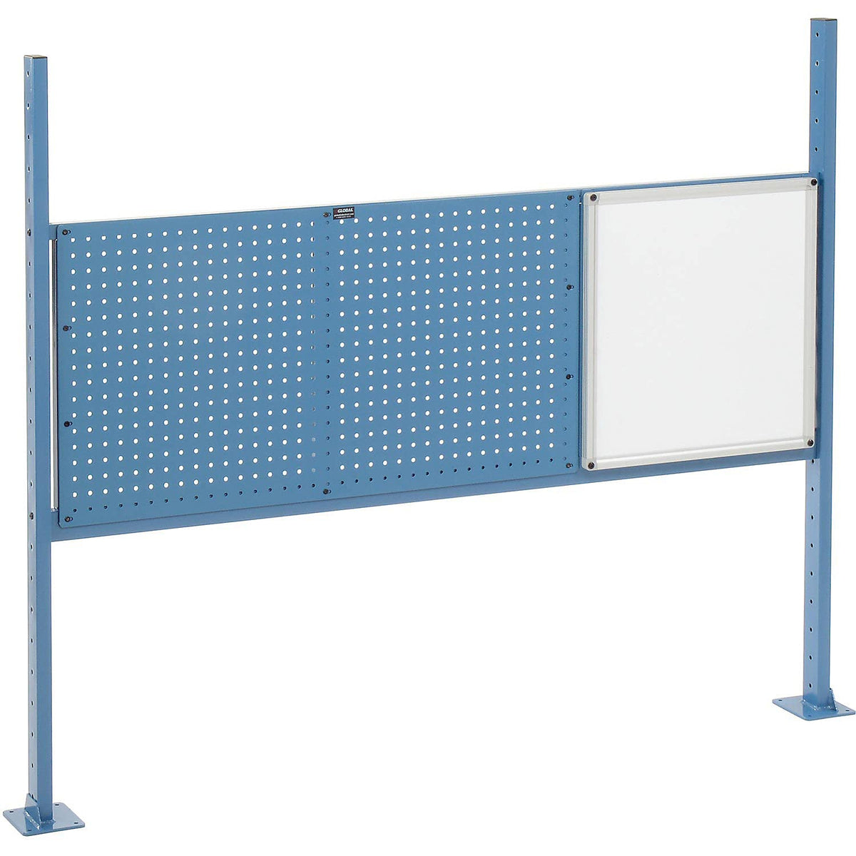 18"W Whiteboard and 36"W Pegboards Mounting Kit for 60"W Workbench - Blue by Global Industrial – 60"W x 19"H, Blue, Model 319174BL
