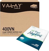 Morcon Valay 400VN Paper Napkins with Linen-Feel for Events & Restaurants, Upscale Dining Parties or Weddings, Durable and Absorbent White Paper Dinner Napkins Disposable, 1000 Count