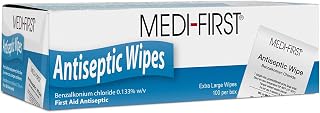Medique First 21433 Antiseptic Wipes, 100 Per Box