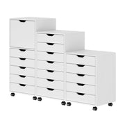 Winsome White / 1 Door, 17 Drawers / Transitional Storage Cabinets