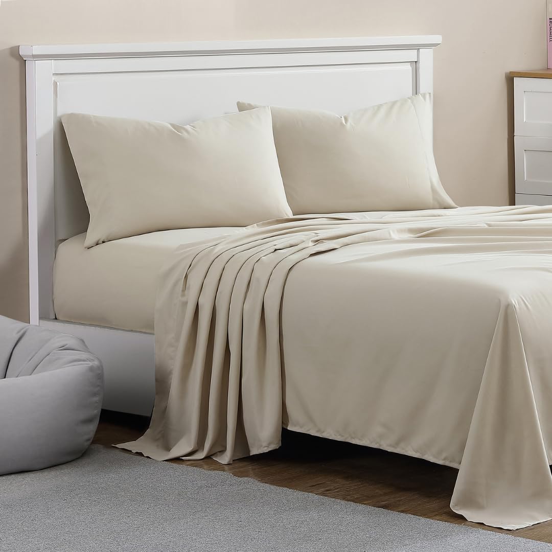 Full Sheet Set by 1888 Mills – Full, Polyester, Tan, Pack of 3, Model SS17804TWWPEC-Parent