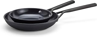 ZWILLING Milano, 2-pc (8" and 10") Aluminum, Non-stick, Frying Pan Set, Black Matte, Italian-designed Cookware, Modern, Duo for Everyday Cooking, Compatible with all Stovetops