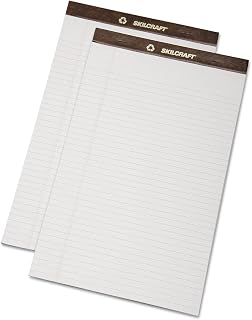 AbilityOne - Pad, Writing Paper, Top Bound, Legal Rule, White, 8-1/2" x 14" 7530-01-372-3109: Dozen, 12 Item(s)