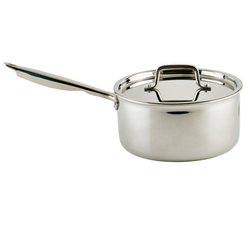 Tri-Ply Sauce Pan by Winco – 4.5 Quarts, Stainless Steel, Silver, Model TGAP-5