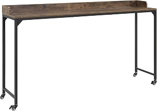 Lexicon Sumter Adjustable Height Over-The-Bed Desk with Castors in Rustic Brown