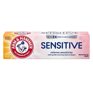 Sensitive Teeth & Gums Toothpaste 4.5 oz by ARM & HAMMER – 4.5 Ounce (Pack of 1), White