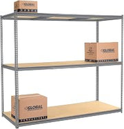 Global Industrial High Capacity Starter Rack 96x48x963 Levels Wood Deck 800lb Per Shelf GRY