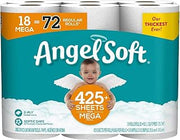 Angel Soft Toilet Paper, 72 Regular Rolls, 18 Count